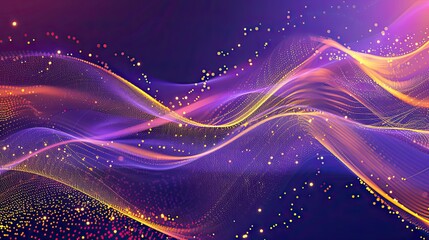 Abstract waves of light and color create a dynamic, vibrant visual effect.