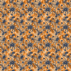 Textile Design Motif Flower