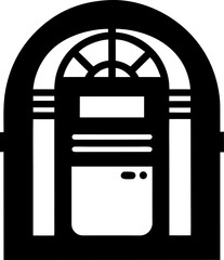 Vintage Music Player Jukebox Silhouette Graphic