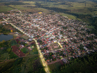 Itaja, Goias, Brazil - 05 02 2024: small town of Itaja in the interior of Goias during the morning