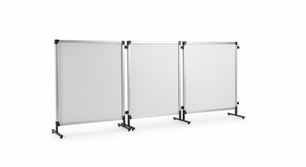 Portable three-panel display board on a clean white background for presentations and exhibitions