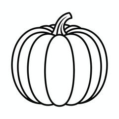 Simple Pumpkin Outline Illustration for Fall and Halloween Designs