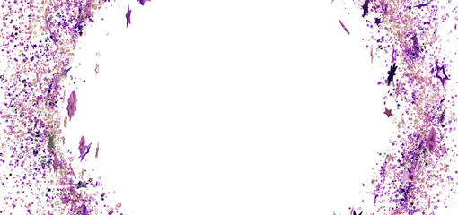 Sparkling purple and gold stars on white background. Perfect for holidays, celebrations, and more!