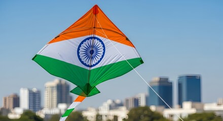 Celebrate India Independence Day with vibrant kite flying high in the blue sky today