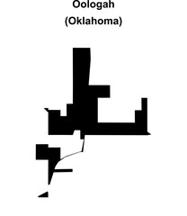 Oologah (Oklahoma) blank outline map