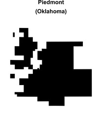 Piedmont (Oklahoma) blank outline map
