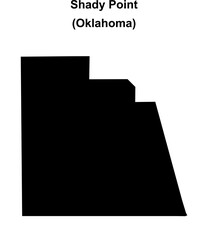 Shady Point (Oklahoma) blank outline map
