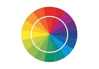 Obraz premium color palette wheel for guide on a white background