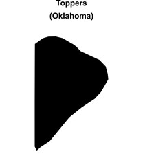 Toppers (Oklahoma) blank outline map