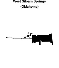 West Siloam Springs (Oklahoma) blank outline map