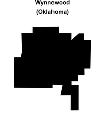 Wynnewood (Oklahoma) blank outline map
