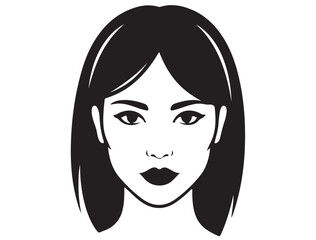  FEMALE MODEL FACE SILHOUETTE