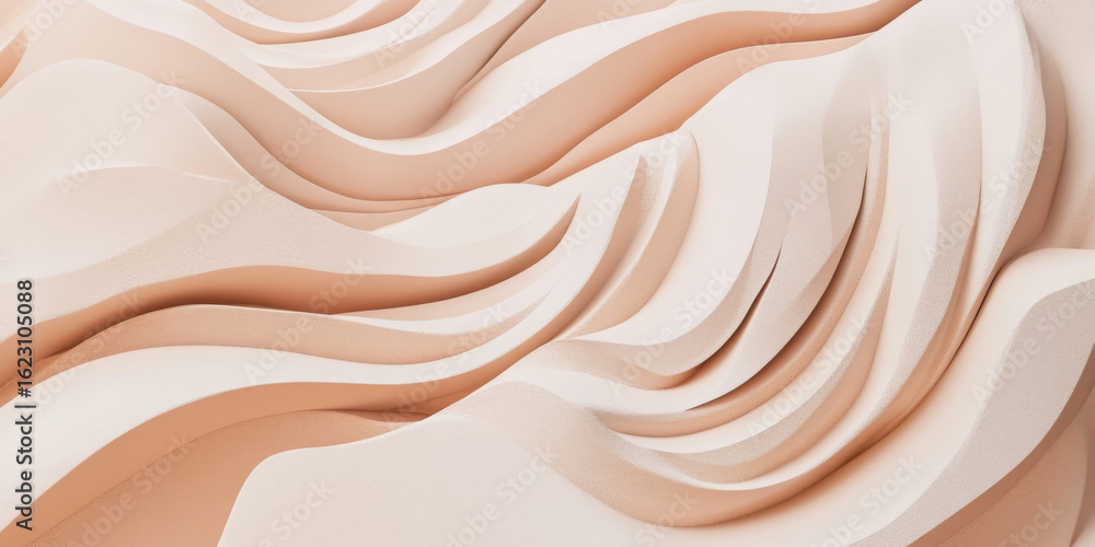 Poster abstract wave patterns create a minimalist and soothing texture. delicate hues offer a sophisticated