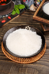Yunnan Deep Bottom Mianbai Sugar granulated sugar served on sugarcane base in local setting