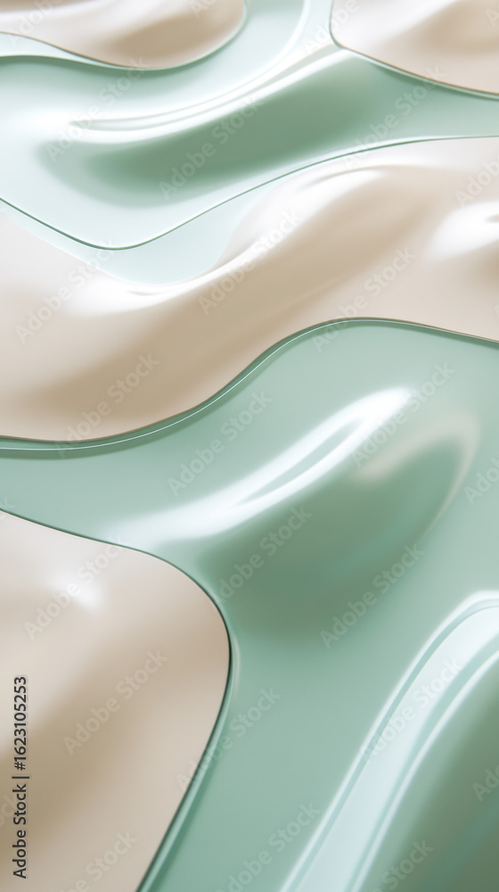 Poster smooth, flowing abstract background with gentle waves and soft reflections. clean, elegant visual te