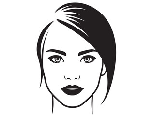 FEMALE MODEL FACE SILHOUETTE