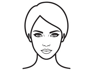  FEMALE MODEL FACE SILHOUETTE