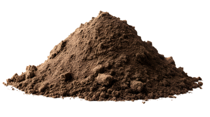 Dark Brown Powder Pile Isolated Background,
