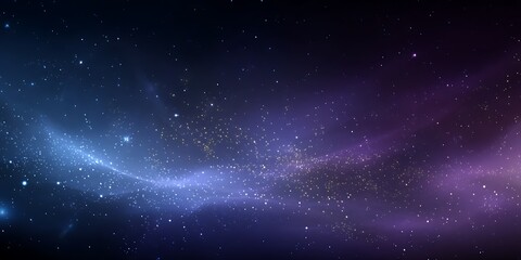 Obraz premium A swirling blue and purple galaxy stretches across the dark expanse of space