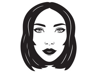  FEMALE MODEL FACE SILHOUETTE