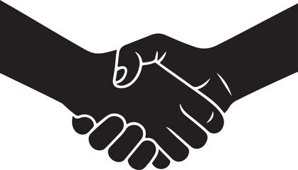 Handshake Vector Art, Handshake Silhouette