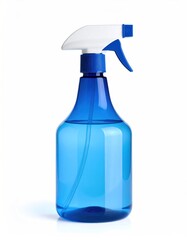 Blue spray bottle, full