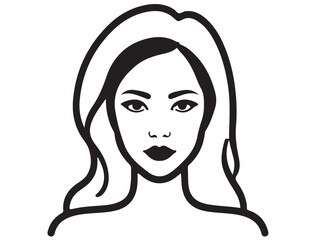  FEMALE MODEL FACE SILHOUETTE