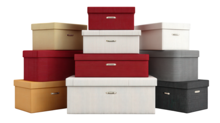 Collapsible Storage Boxes background isolated on a Transparent background, PNG file.