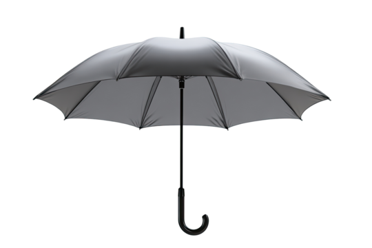 A gray umbrella isolated on transparent background