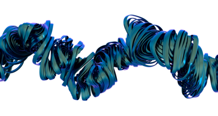 High-resolution image of a vibrant blue ribbon swirling in an abstract pattern. Perfect for backgrounds, designs, and more.