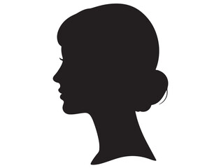FEMALE MODEL HEAD PROFILE SILHOUETTE