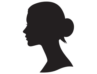 FEMALE MODEL HEAD PROFILE SILHOUETTE