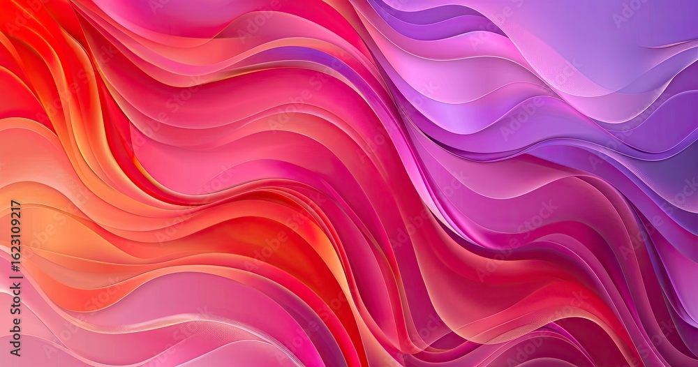 Poster abstract waves of vibrant colors create a dynamic and fluid visual experience.