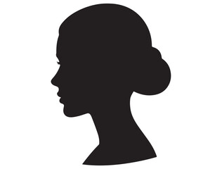 FEMALE MODEL HEAD PROFILE SILHOUETTE