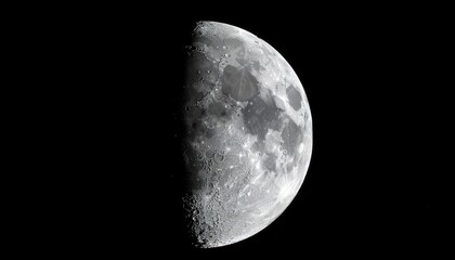 Half moon, shadowed side