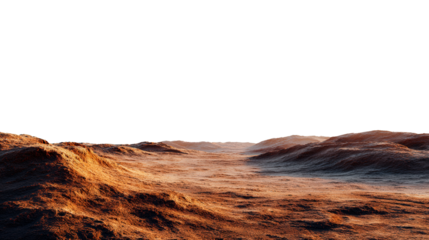 Desert Landscape at Dusk background isolated on a Transparent background, PNG file.