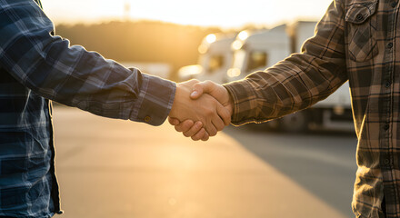Successful business partnership deal sealed with a handshake, signifying a strong agreement and future collaboration between two entrepreneurs.