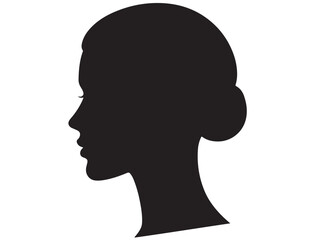 FEMALE MODEL HEAD PROFILE SILHOUETTE