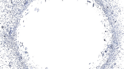 Elegant silver glitter and stars border. Perfect for festive designs, cards, and invitations.