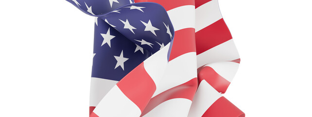 Fototapeta premium High-resolution image of an American flag waving, perfect for patriotic projects.