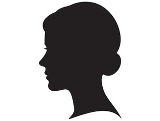 FEMALE MODEL HEAD PROFILE SILHOUETTE