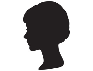 FEMALE MODEL HEAD PROFILE SILHOUETTE