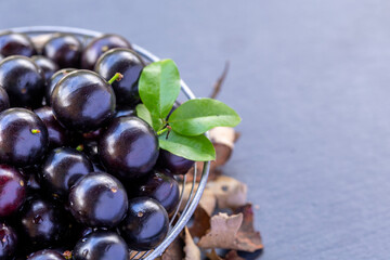 Exotic and delicious fresh Jaboticaba fruits, a fruit of Amazonian origin