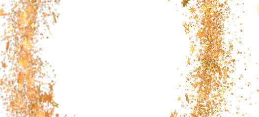 Sparkling gold stars on white. Perfect for holidays, celebrations, and festive designs.