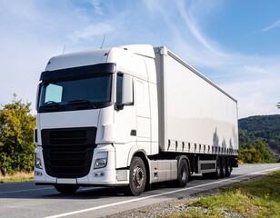 Naklejka premium truck logistics mock up