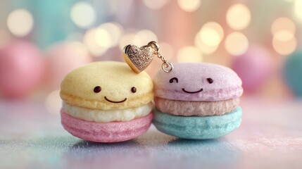 Cute kawaii macarons	