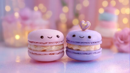 Cute kawaii macarons	