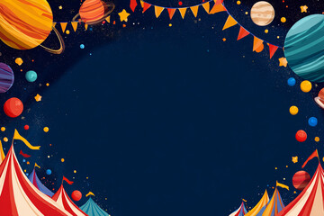 Circus and Space Themed Background
