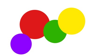 Bunte Kreise auf weißem Hintergrund