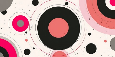 Concentric circles and dots create a vibrant abstract geometric pattern